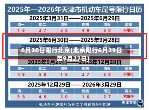 6月30日限行北京(北京限行6月29日至9月27日)-第2张图片