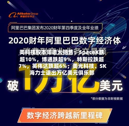 美科技股本周遭大抛售：SpaceX跌超10%，博通跌超9%，特斯拉跌超7%，英伟达跌超6%；美光科技、SK海力士退出万亿美元俱乐部