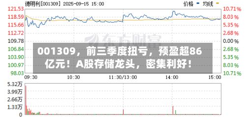 001309，前三季度扭亏，预盈超86亿元！A股存储龙头，密集利好！