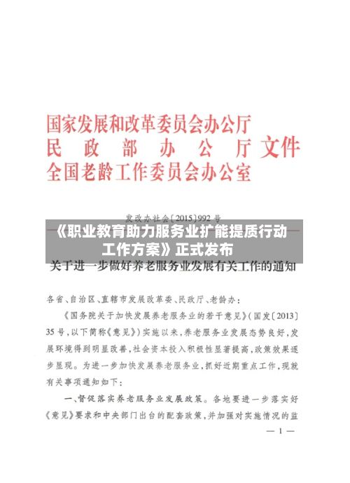 《职业教育助力服务业扩能提质行动工作方案》正式发布-第3张图片