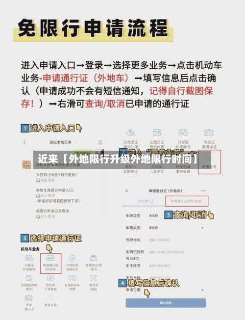 近来【外地限行升级外地限行时间】