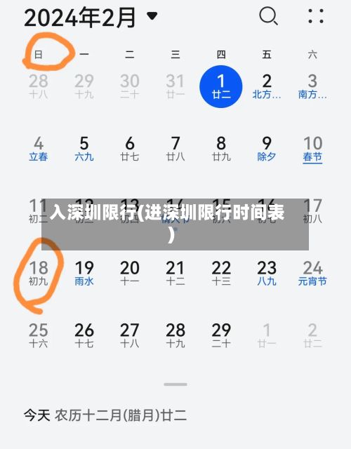 入深圳限行(进深圳限行时间表)