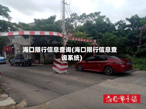 海口限行信息查询(海口限行信息查询系统)-第2张图片