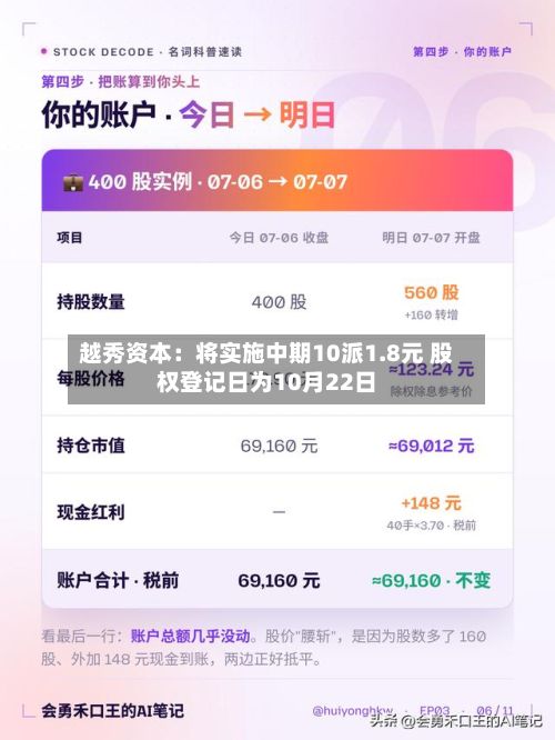 越秀资本：将实施中期10派1.8元 股权登记日为10月22日-第2张图片