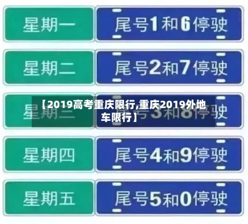 【2019高考重庆限行,重庆2019外地车限行】