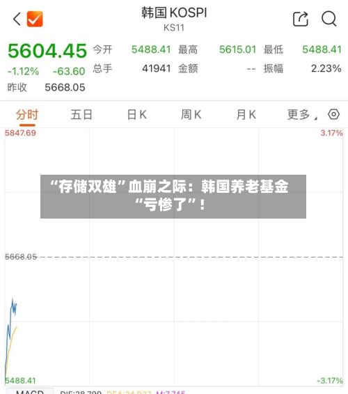 “存储双雄”血崩之际：韩国养老基金“亏惨了	”！-第3张图片