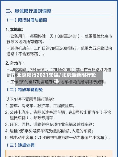 北京限行2021轮换/北京最新限行轮换-第3张图片