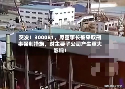 突发！300081，原董事长被采取刑事强制措施	，对主要子公司产生重大影响！-第3张图片
