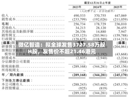 微亿智造：拟全球发售3727.58万股H股，发售价不超21.46港元-第2张图片