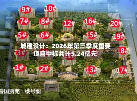 城建设计：2026年第三季度重要项目中标共计5.24亿元-第2张图片