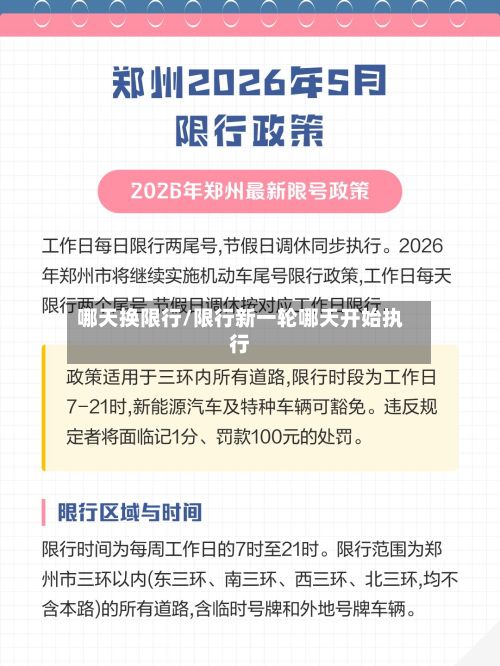 哪天换限行/限行新一轮哪天开始执行