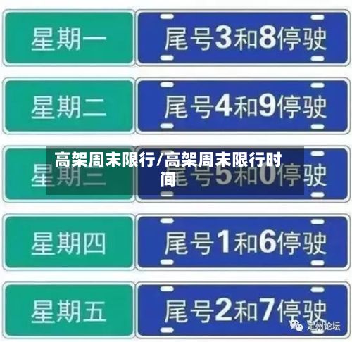 高架周末限行/高架周末限行时间
