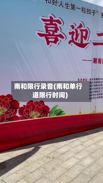 南和限行录音(南和单行道限行时间)