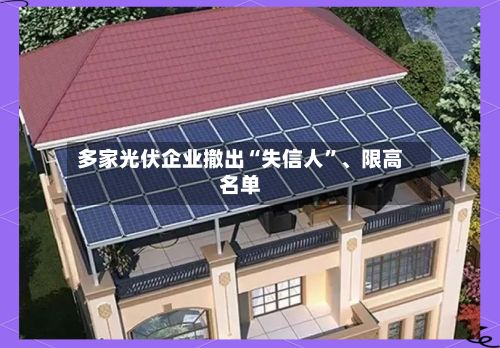多家光伏企业撤出“失信人”	、限高名单-第2张图片