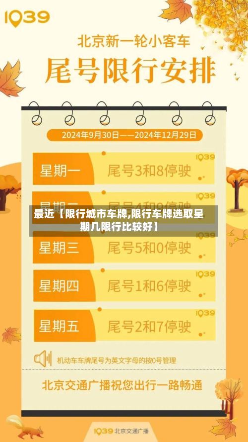 最近【限行城市车牌,限行车牌选取星期几限行比较好】-第2张图片