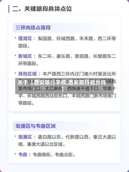 关于【西安限行学校,西安限行扣分吗】