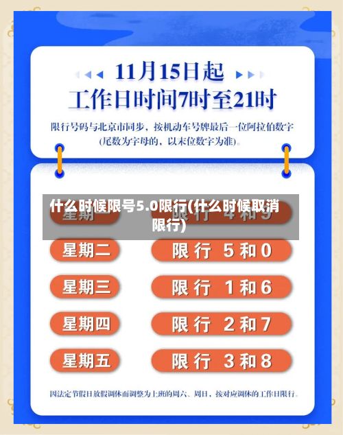 什么时候限号5.0限行(什么时候取消限行)-第2张图片