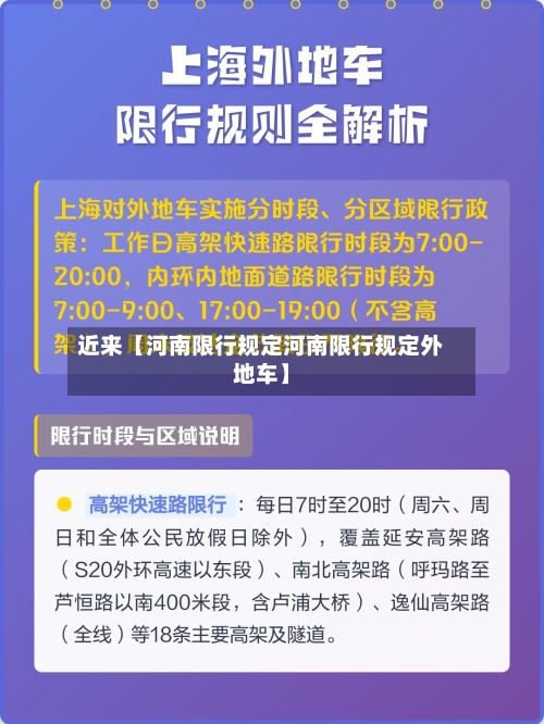 近来【河南限行规定河南限行规定外地车】