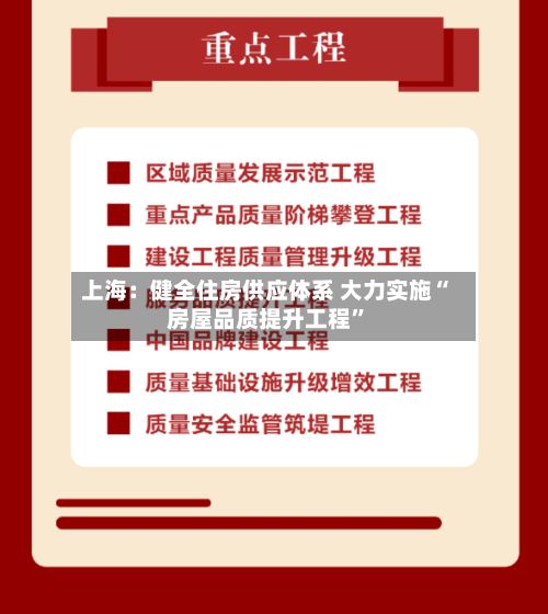 上海：健全住房供应体系 大力实施“房屋品质提升工程”-第2张图片