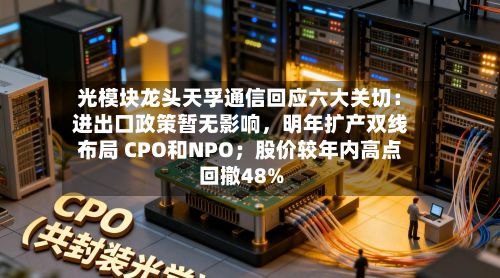 光模块龙头天孚通信回应六大关切：进出口政策暂无影响	，明年扩产双线布局 CPO和NPO；股价较年内高点回撤48%-第2张图片
