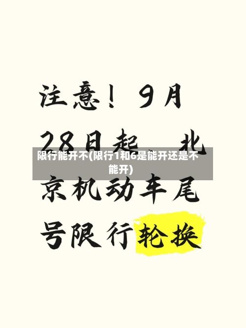 限行能开不(限行1和6是能开还是不能开)-第2张图片