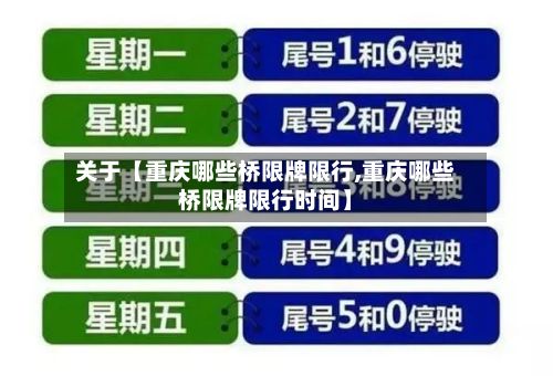 关于【重庆哪些桥限牌限行,重庆哪些桥限牌限行时间】-第2张图片