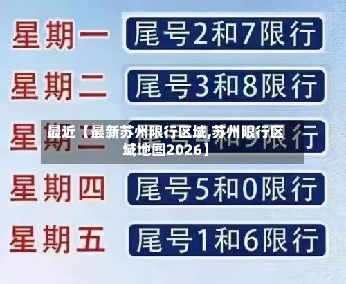 最近【最新苏州限行区域,苏州限行区域地图2026】