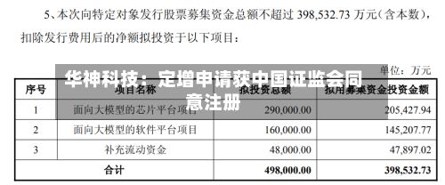 华神科技：定增申请获中国证监会同意注册-第2张图片