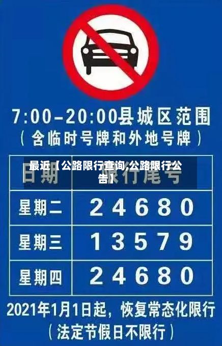 最近【公路限行查询,公路限行公告】