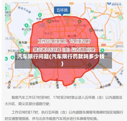 汽车限行问题(汽车限行罚款吗多少钱)-第3张图片