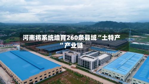 河南将系统培育260条县域“土特产”产业链-第3张图片