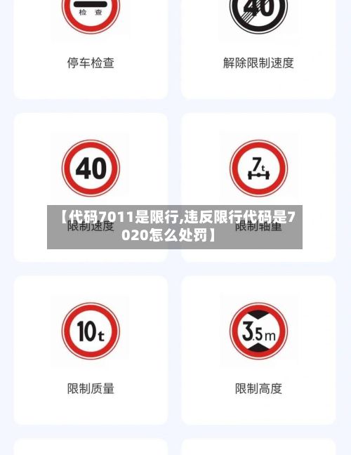 【代码7011是限行,违反限行代码是7020怎么处罚】