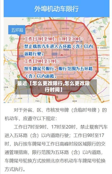 最近【怎么更改限行,怎么更改限行时间】