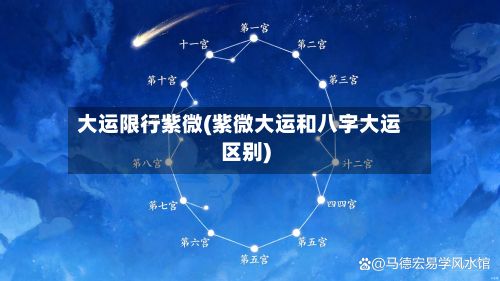 大运限行紫微(紫微大运和八字大运区别)
