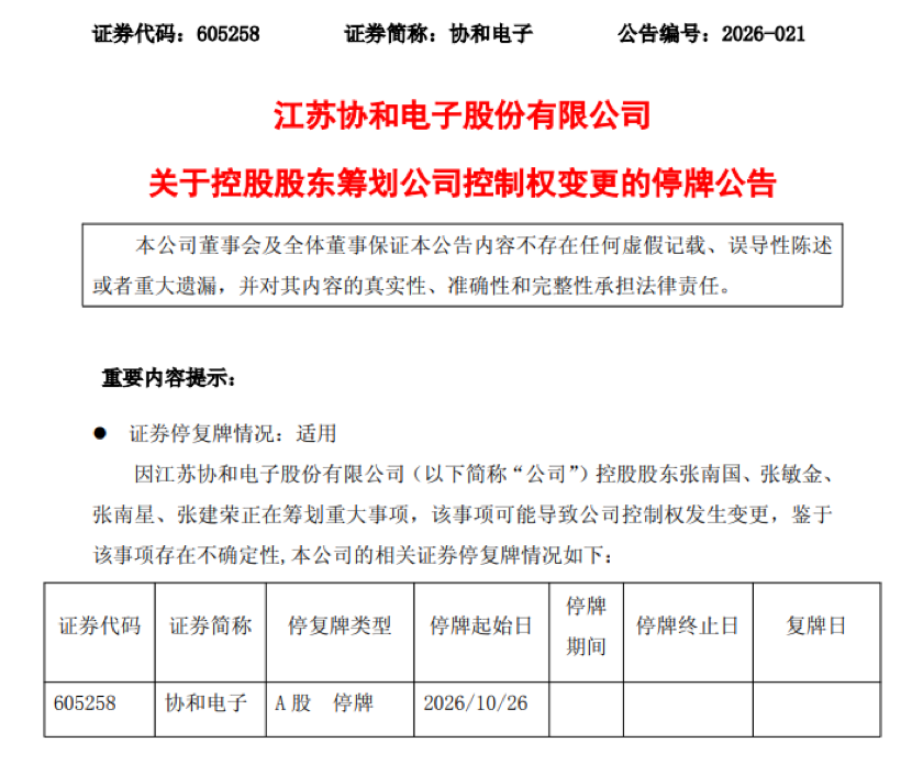 605258，实控人拟变更！股价近期大涨